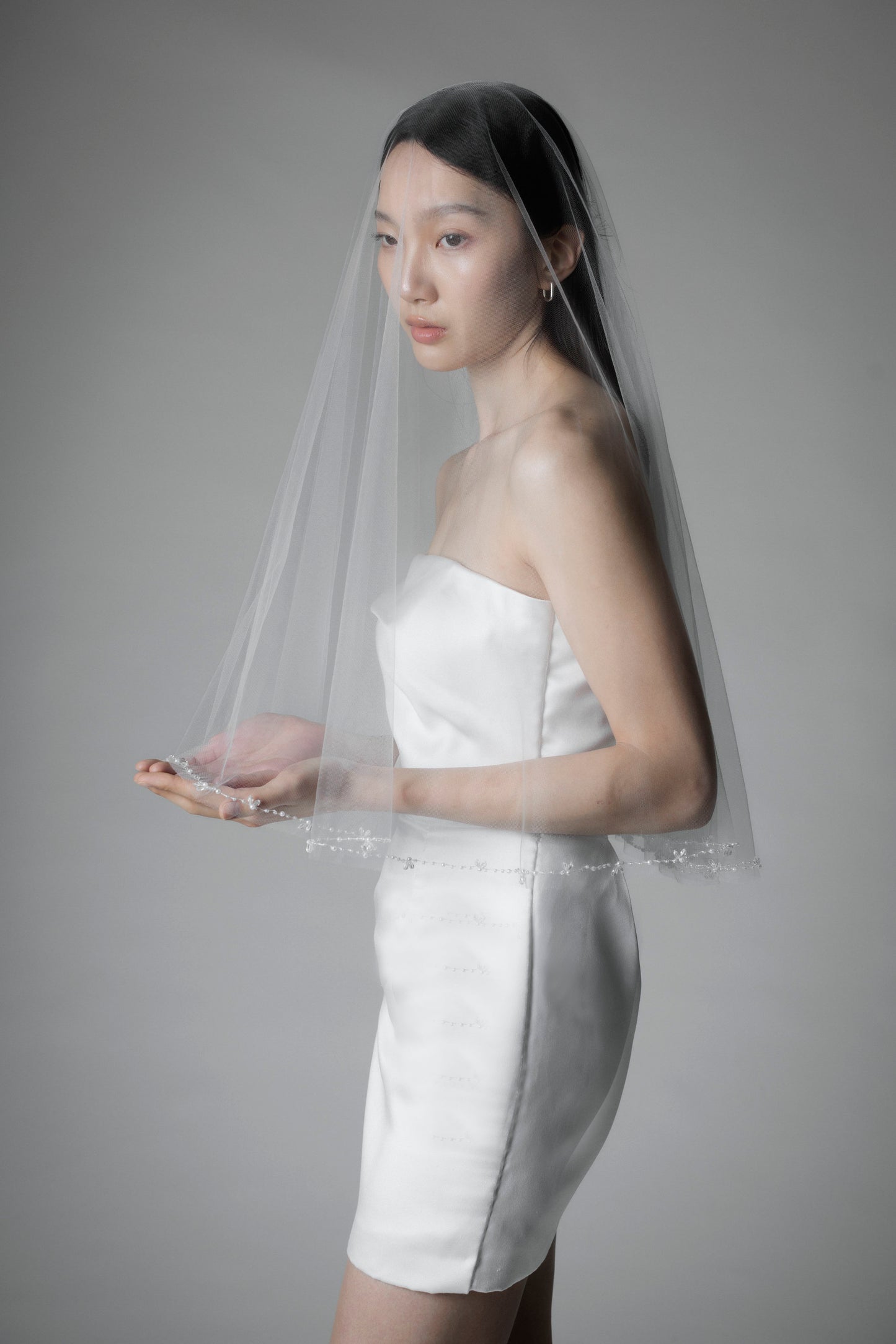 Crystal Beaded Veil