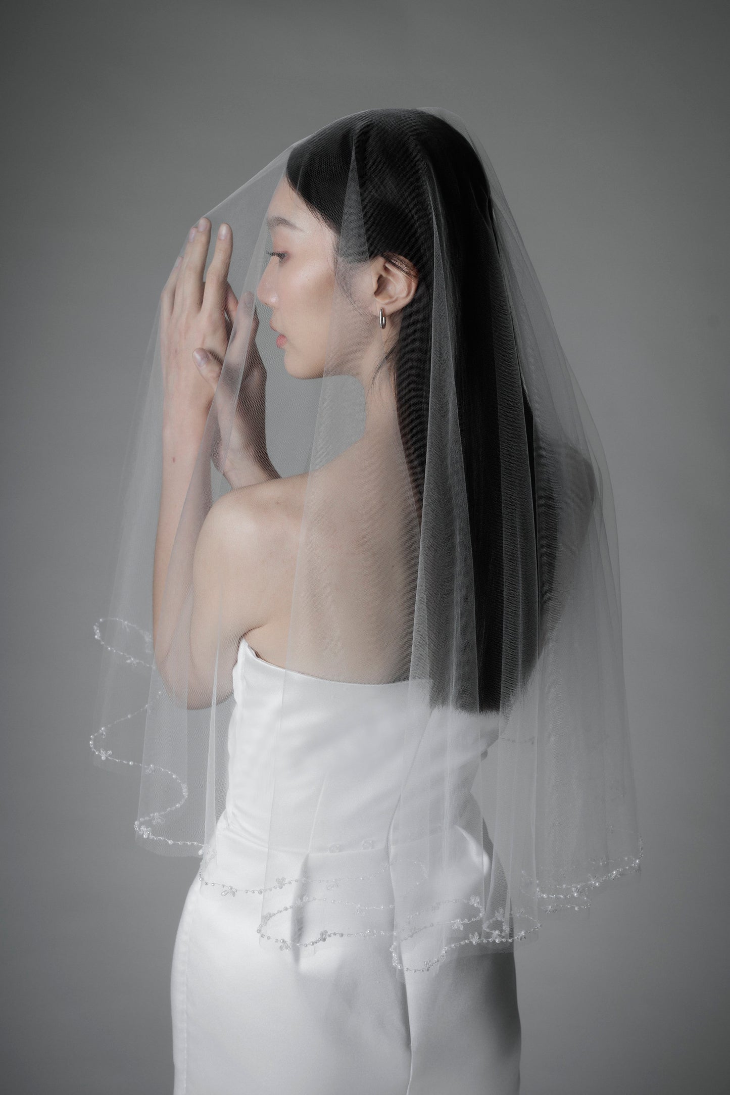Crystal Beaded Veil