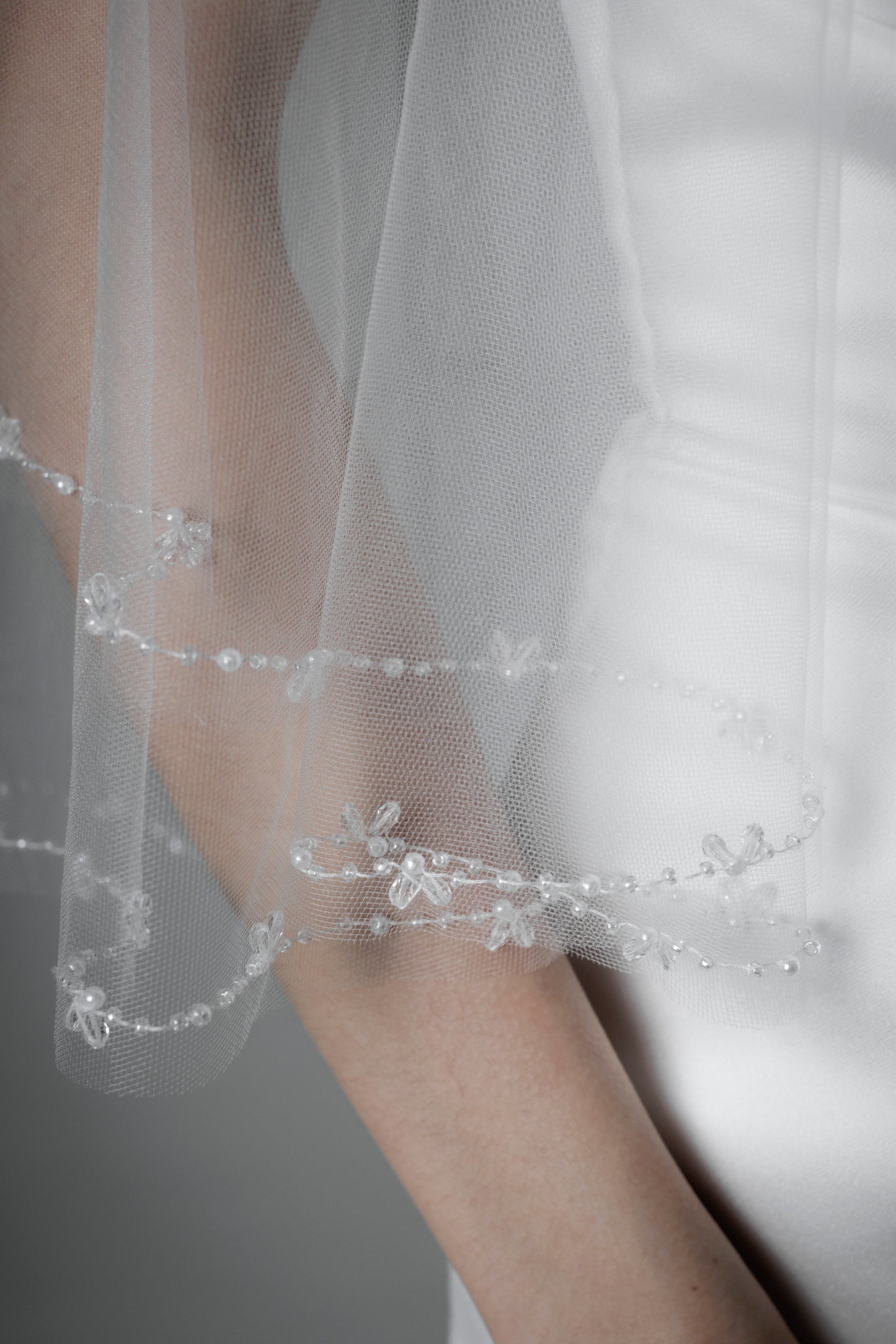 Crystal Beaded Veil