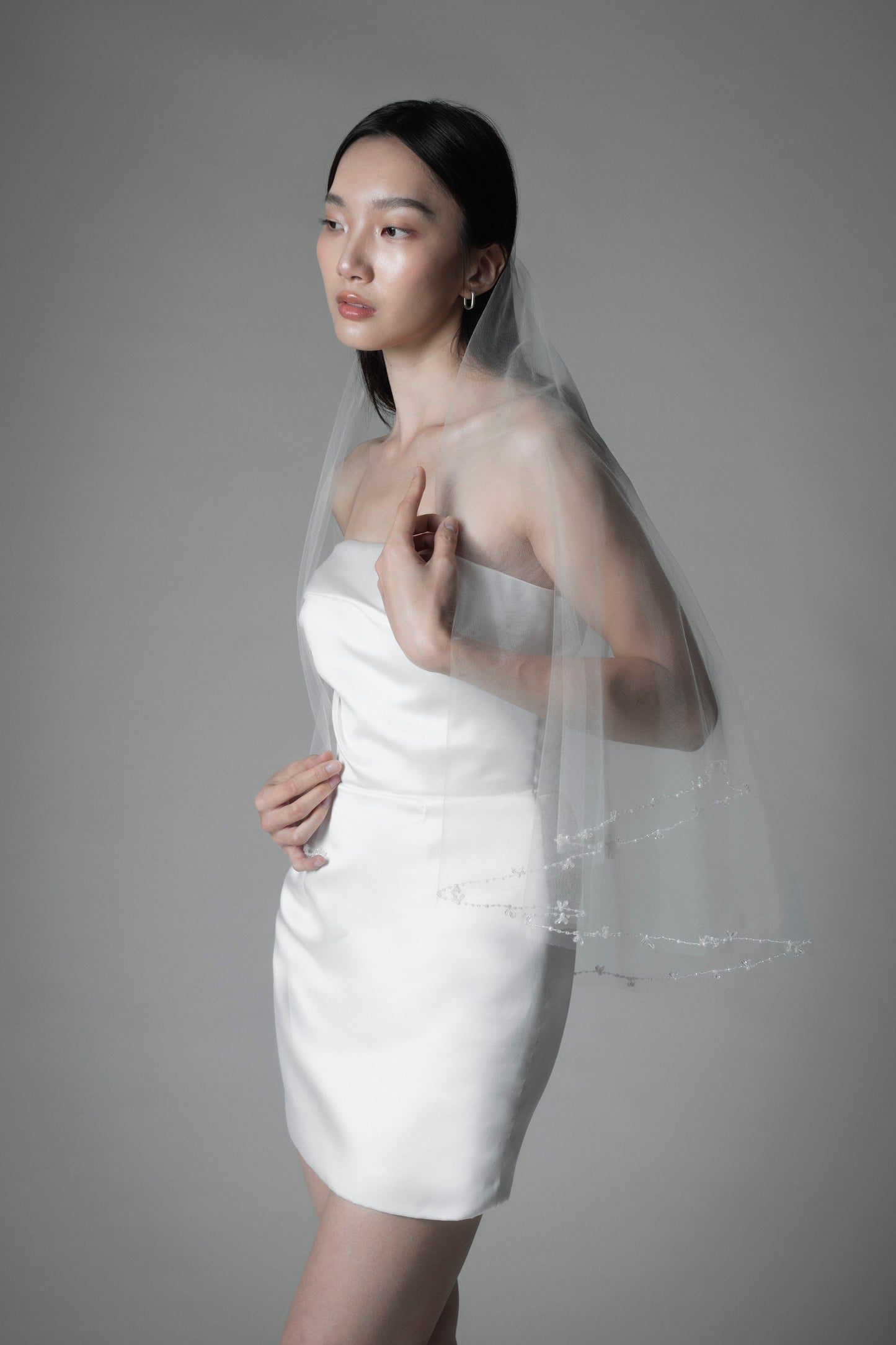 Crystal Beaded Veil