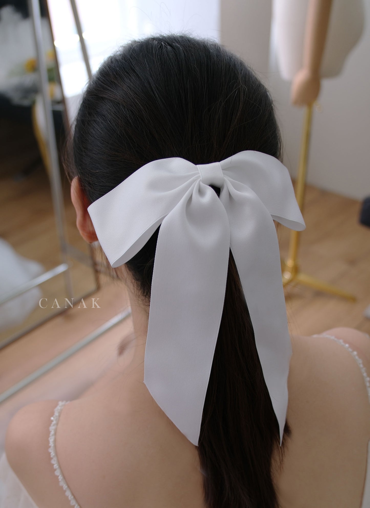 Satin Bow Hair Clip (in stock)