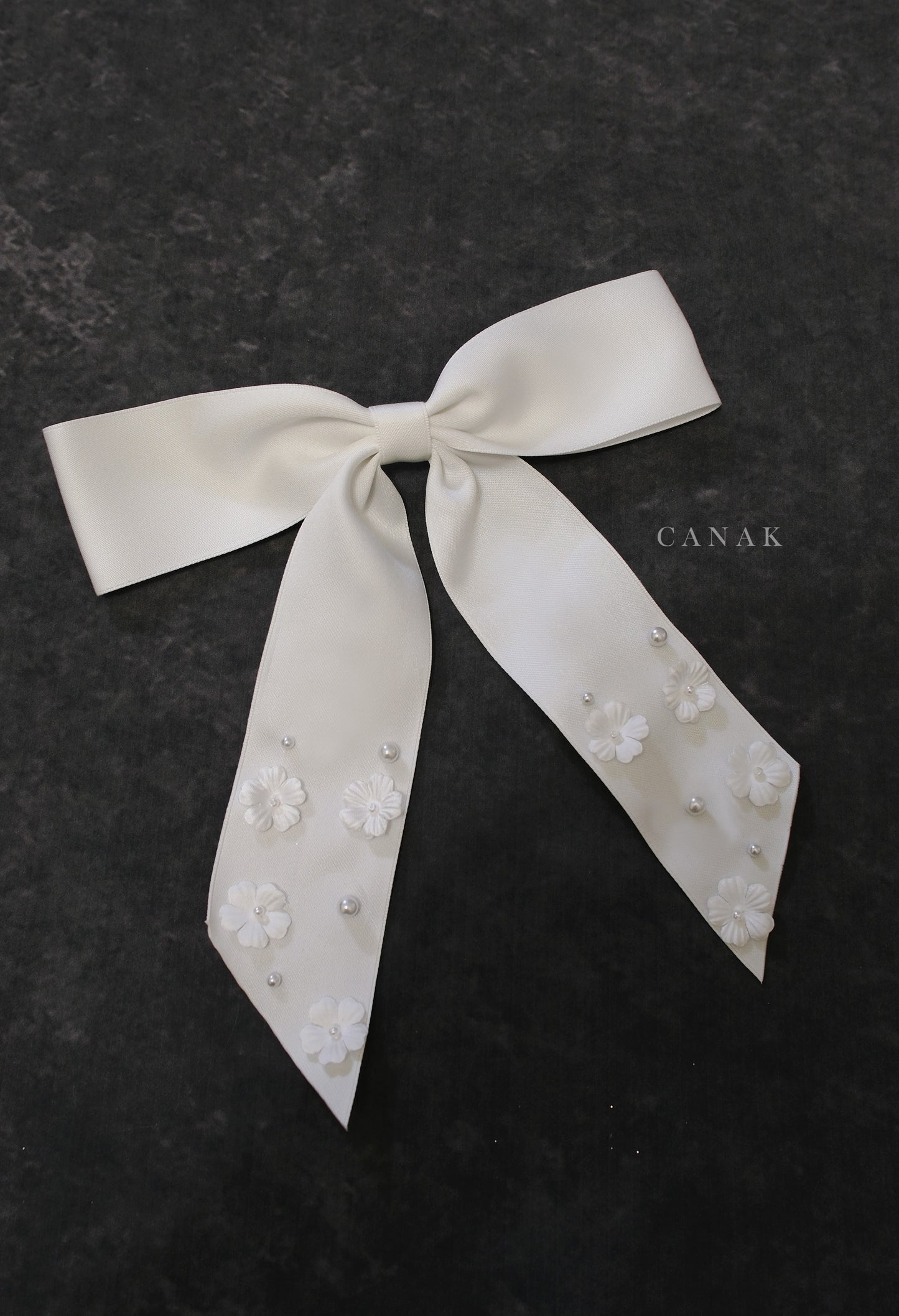 Floral Bow Hair Clip