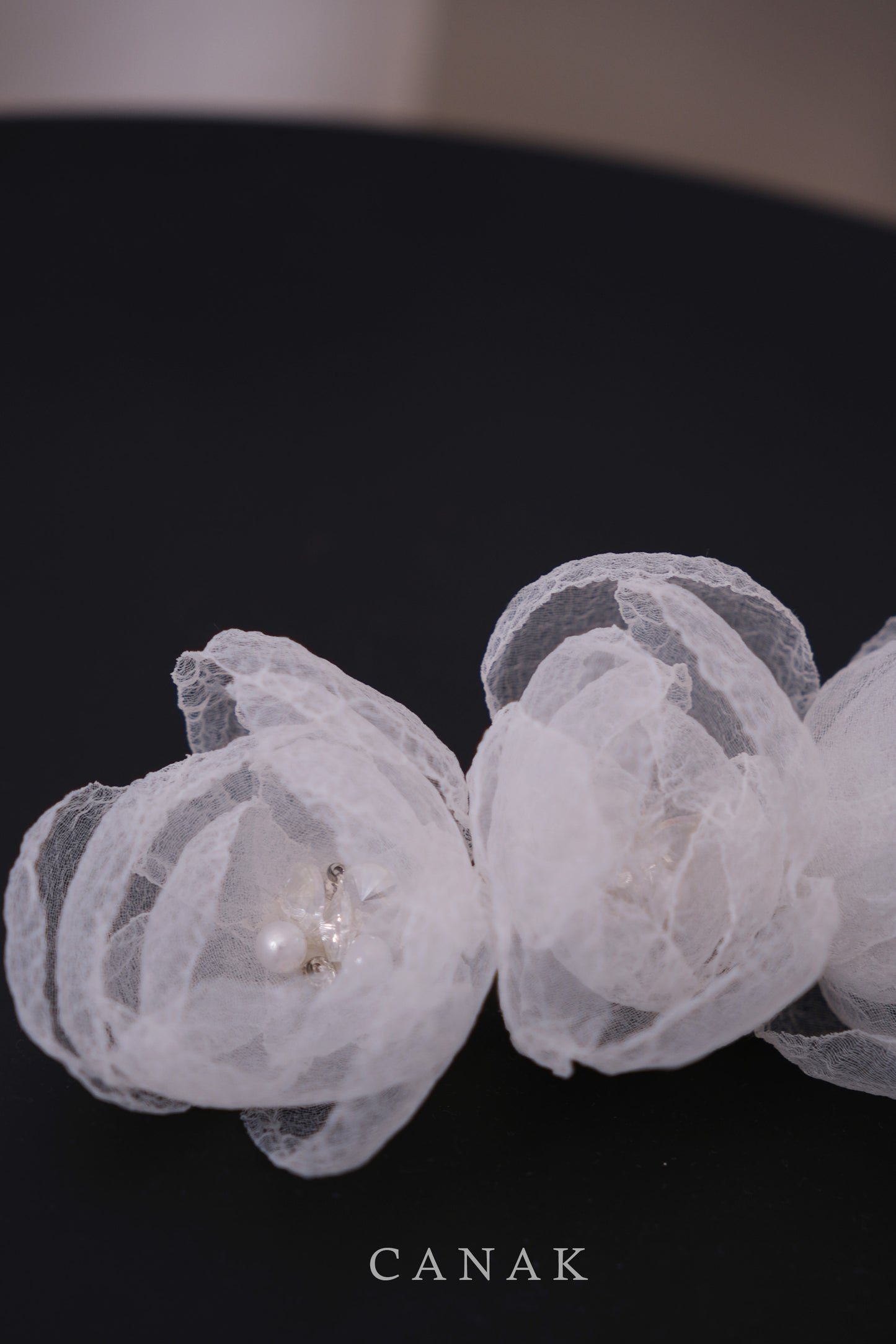 Peony Handcrafted Organza Hair Clip (made to order)