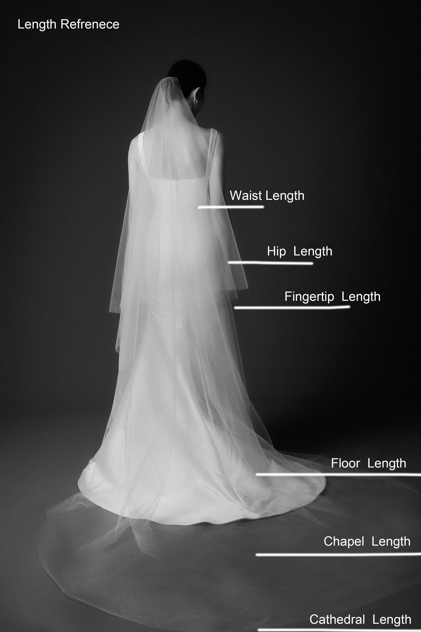 9mm Minimal Satin Trim Veil