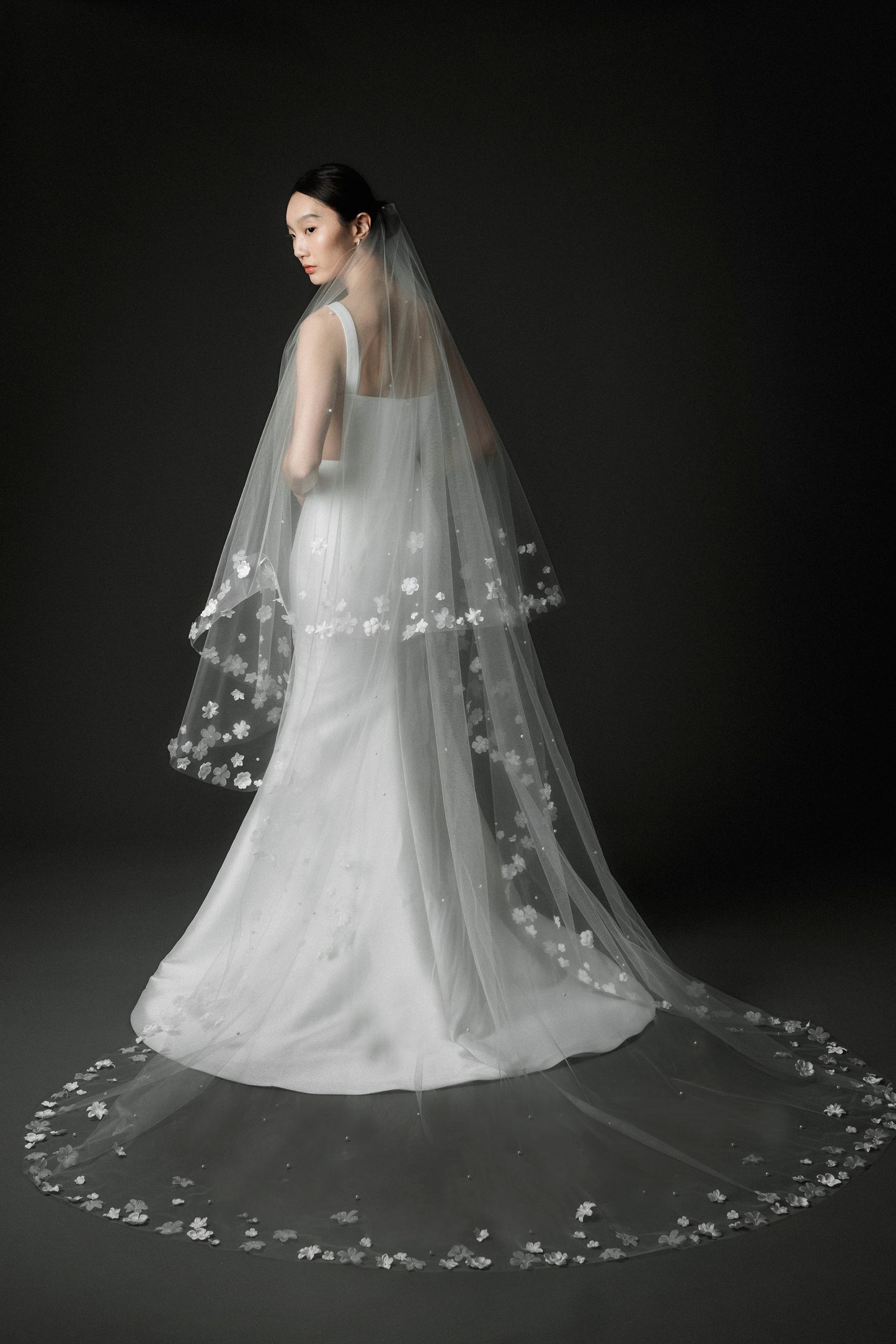 Gardenia Veil with Pearls