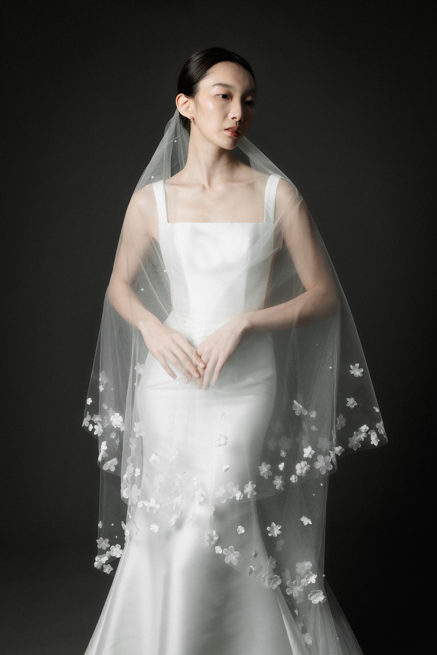 Gardenia Veil with Pearls
