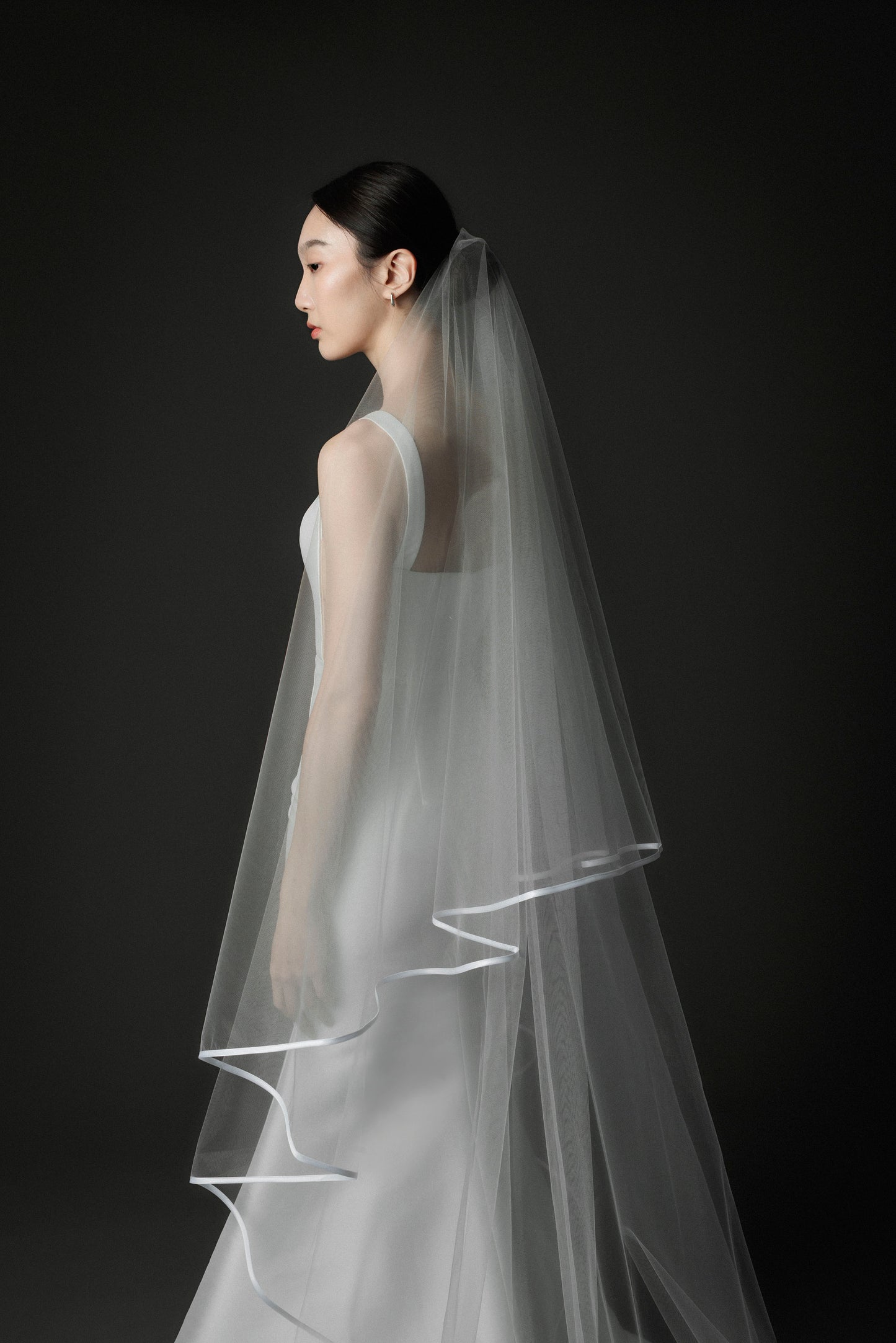 9mm Minimal Satin Trim Veil