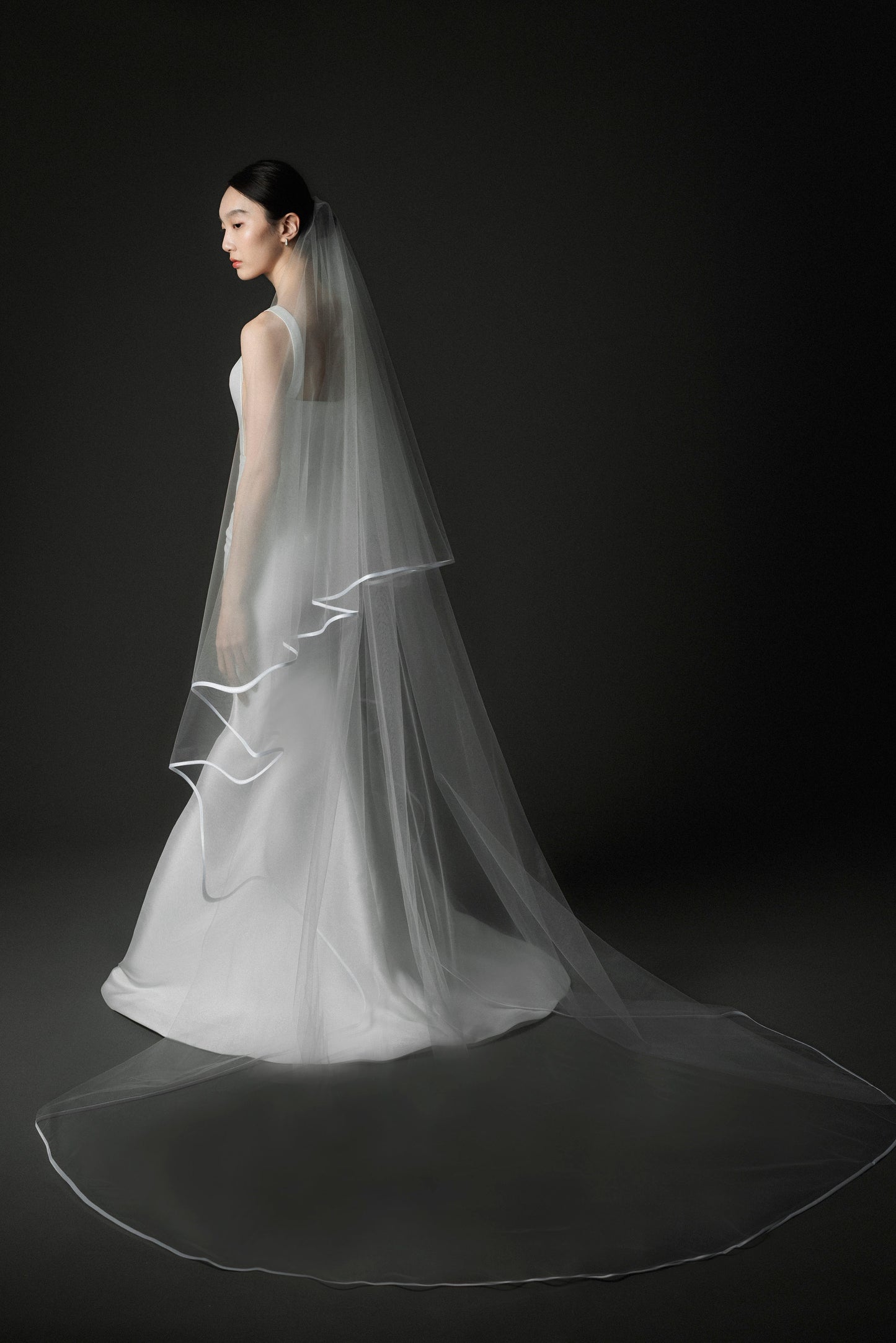 9mm Minimal Satin Trim Veil