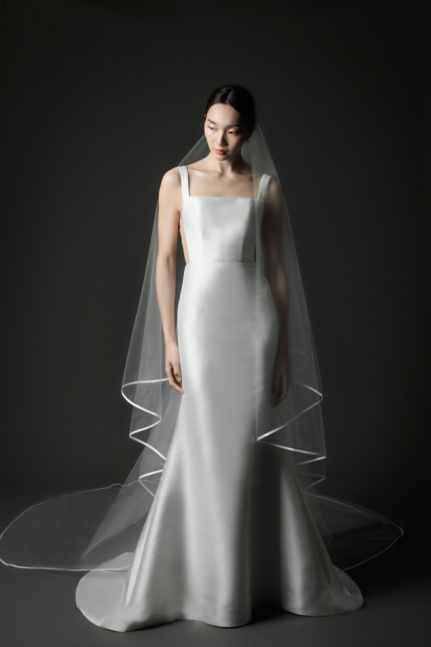 9mm Minimal Satin Trim Veil