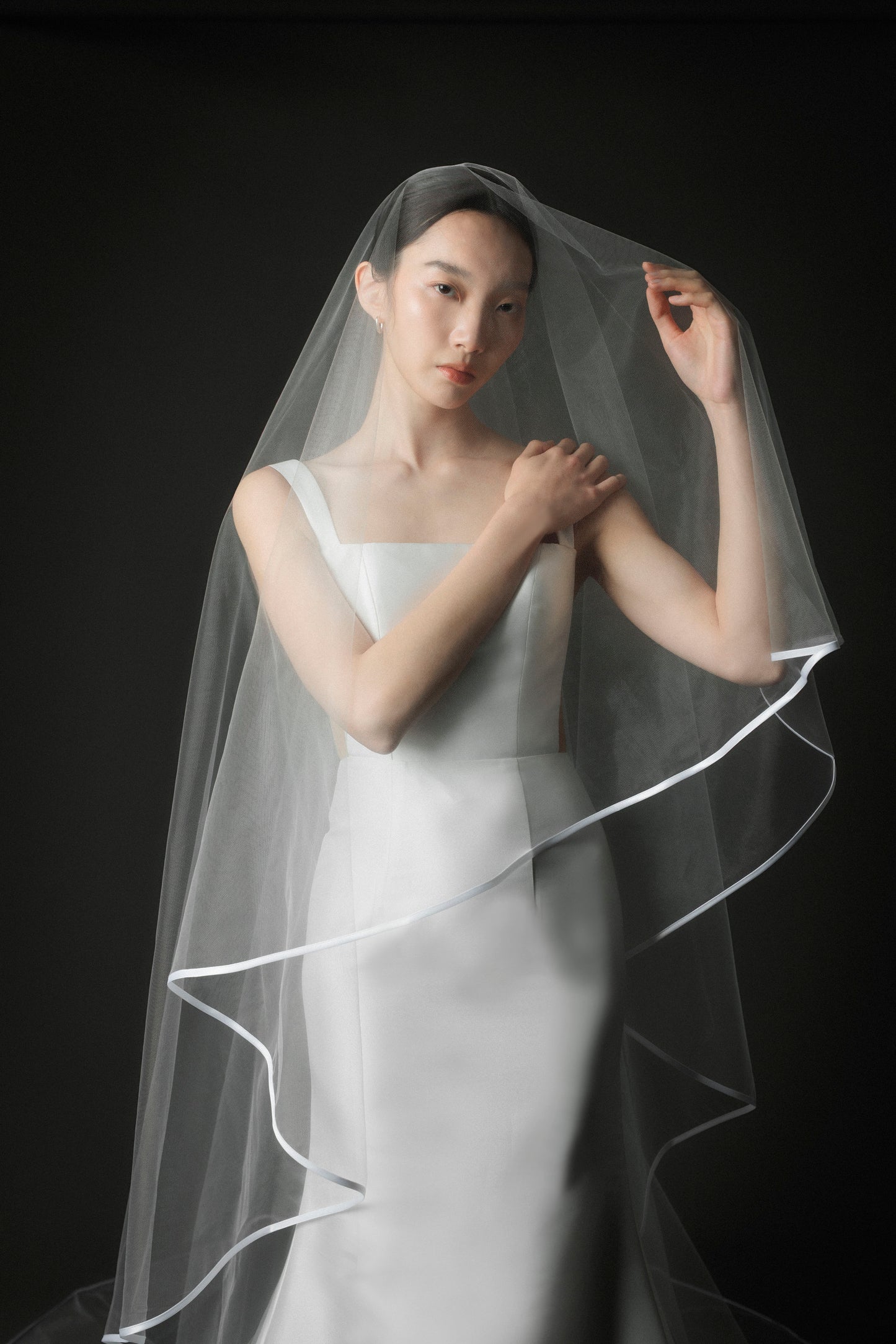 9mm Minimal Satin Trim Veil