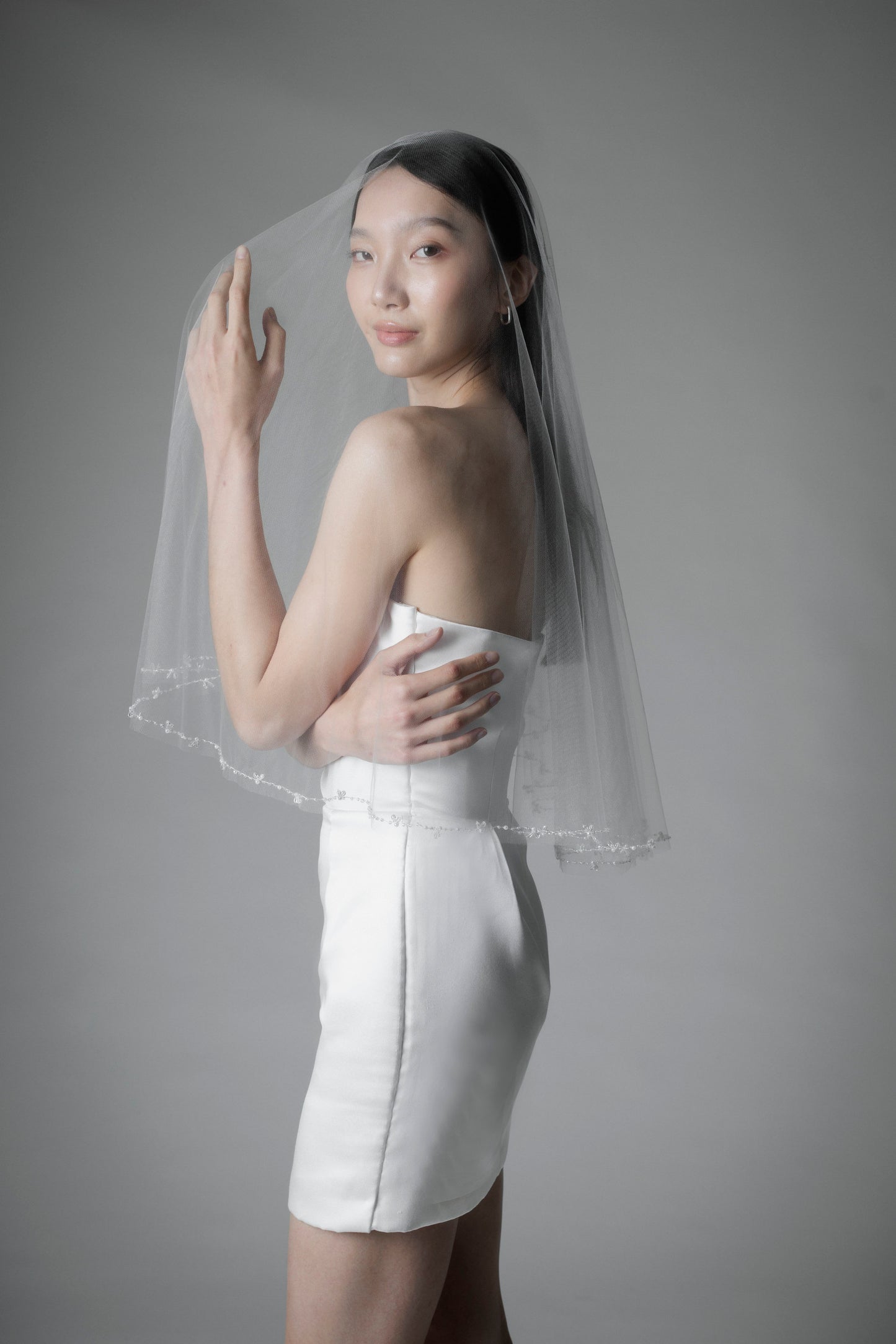 Crystal Beaded Veil
