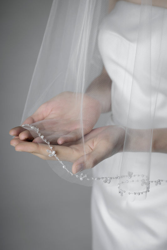 Crystal Beaded Veil