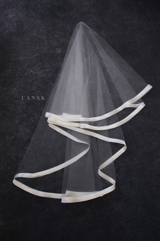 20mm Minimal Satin Trim Veil