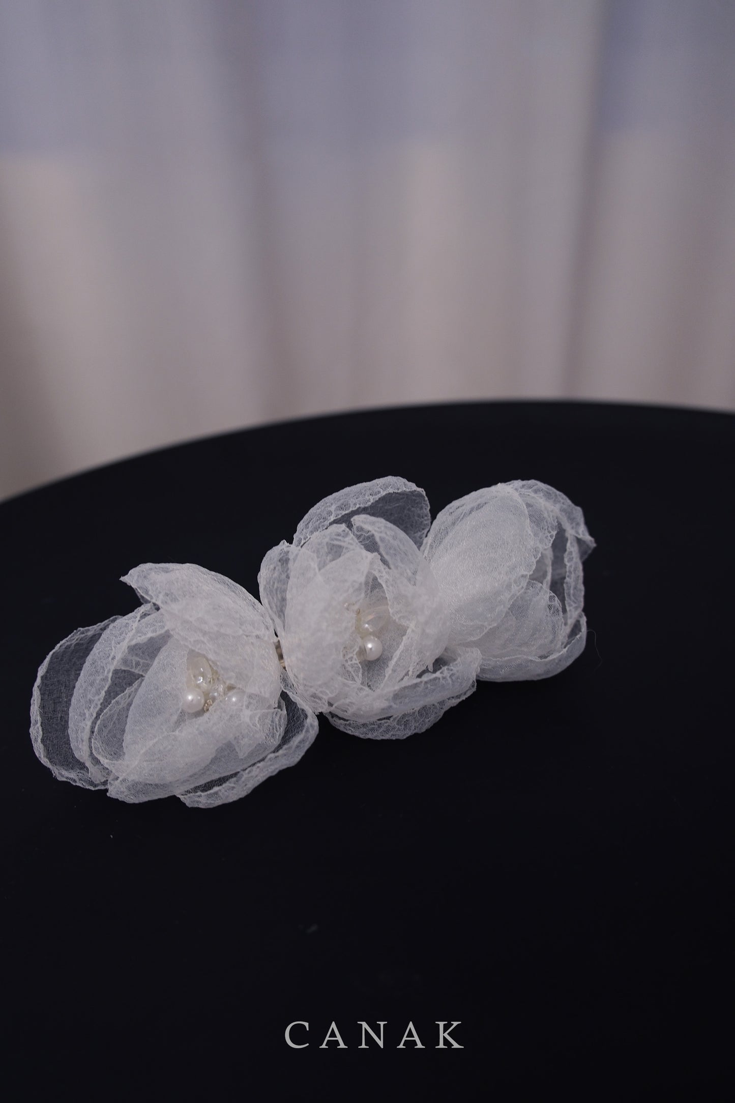 Peony Handcrafted Organza Hair Clip (made to order)