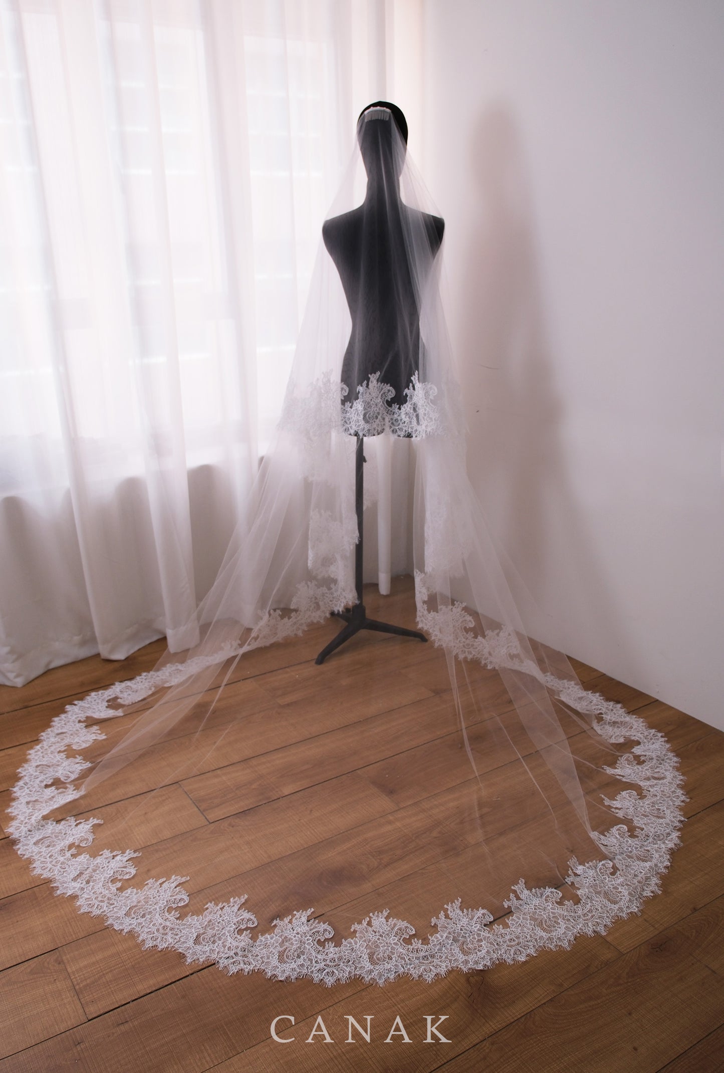 Aurelia Lace Veil (made to order)
