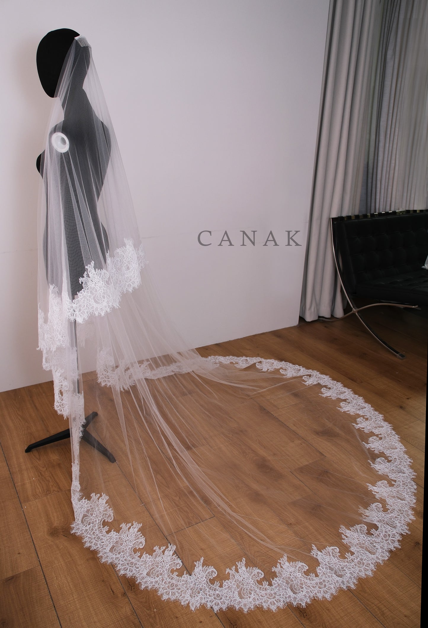 Aurelia Lace Veil (made to order)