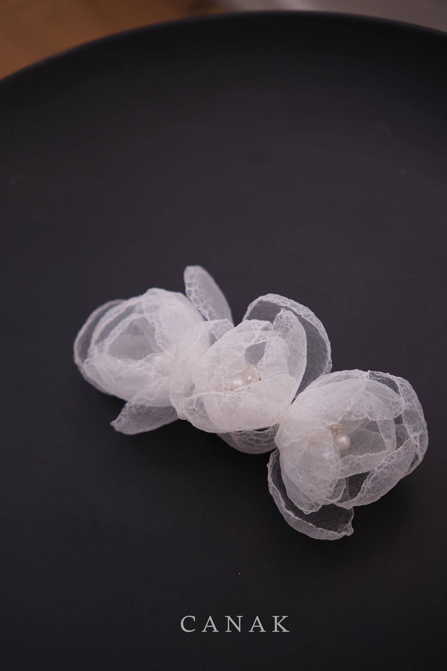 Peony Handcrafted Organza Hair Clip (made to order)