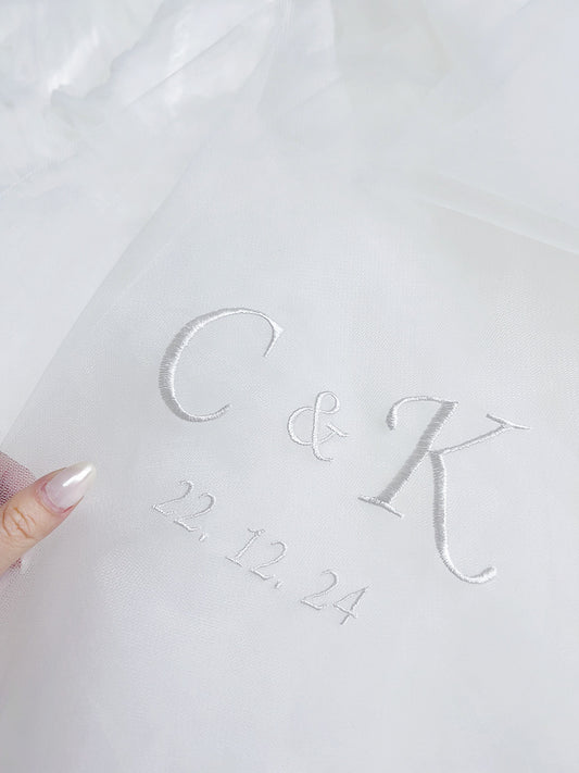 CUSTOM VEIL EMBROIDERY (not including the veil)