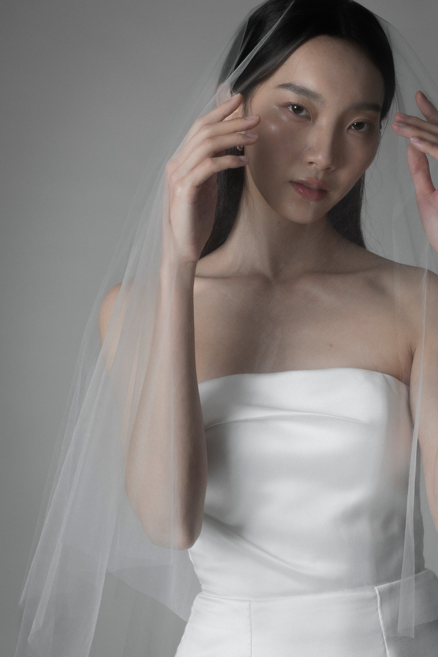 Drop Veil - Fingertip length 180 (in stock)