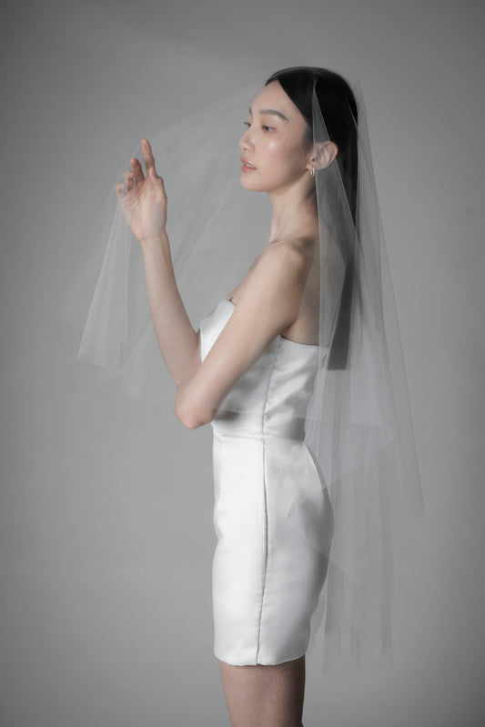Drop Veil - Fingertip length 180 (in stock)