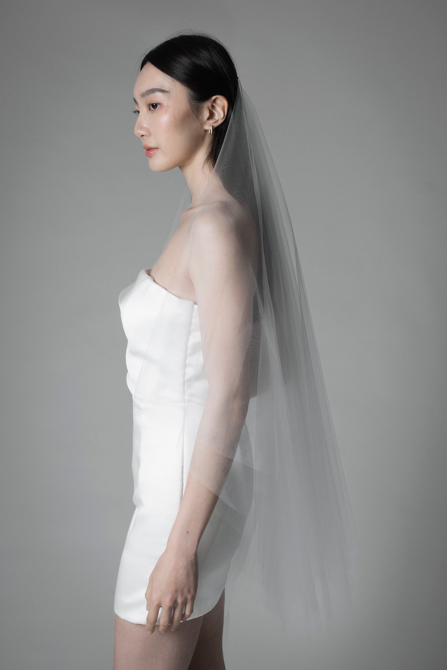 Drop Veil - Fingertip length 180 (in stock)