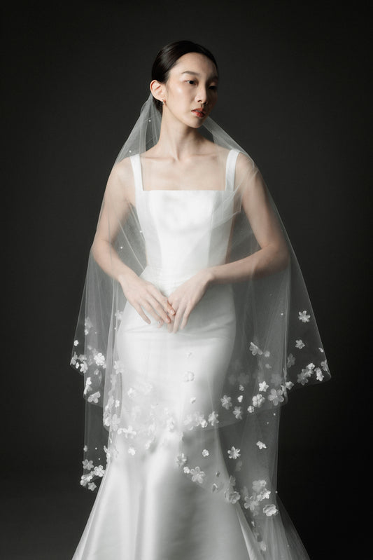Gardenia Veil with Pearls