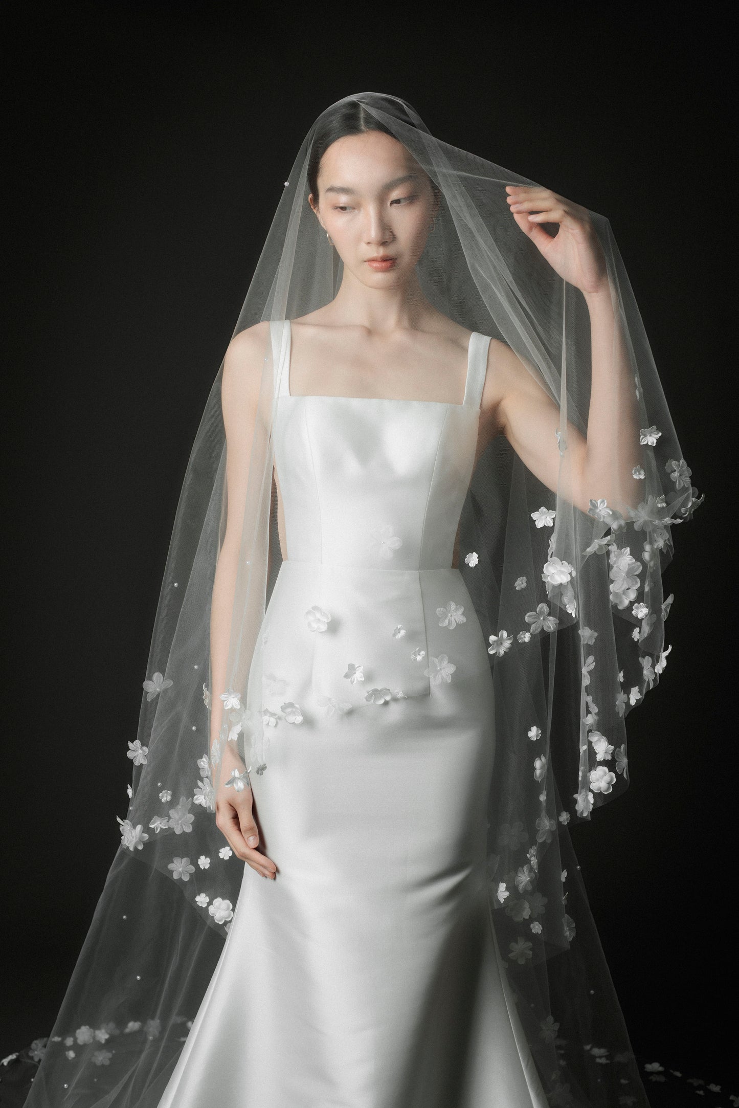 Gardenia Veil with Pearls