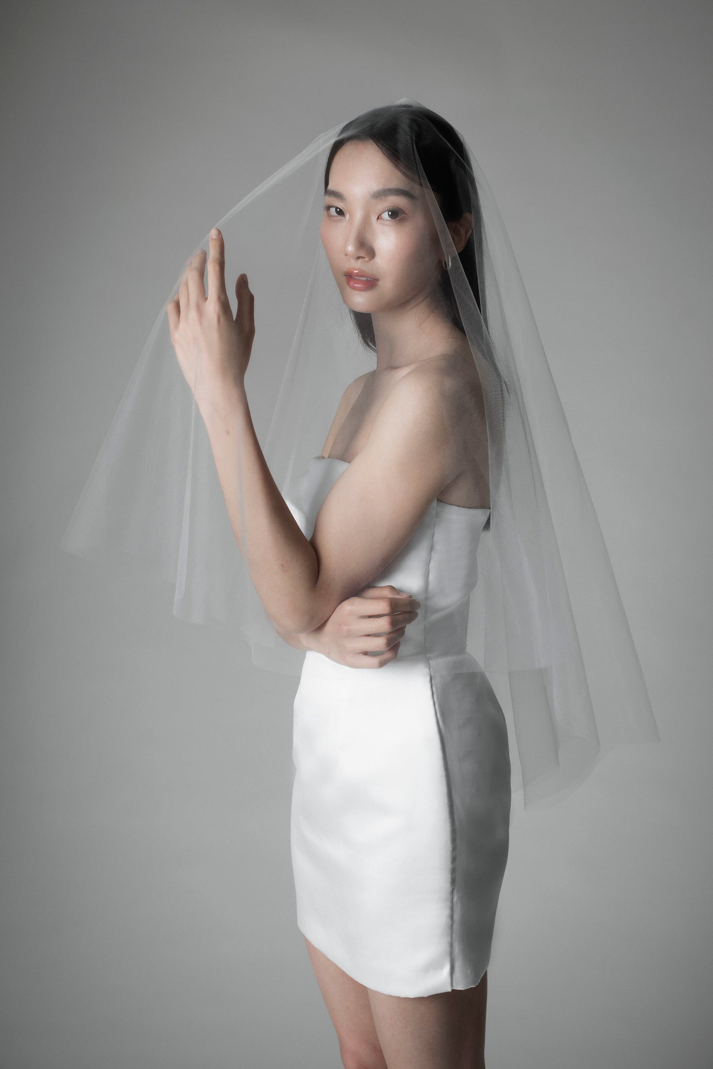 Drop veil - Hip Length 160 (in stock)