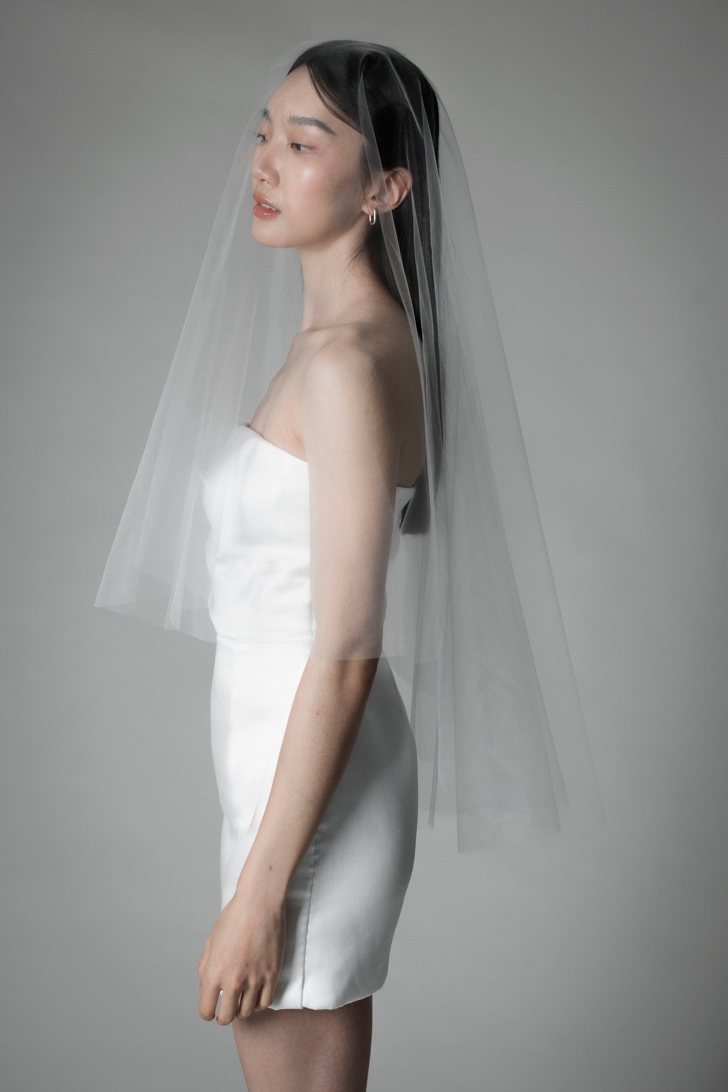 Drop veil - Hip Length 160 (in stock)