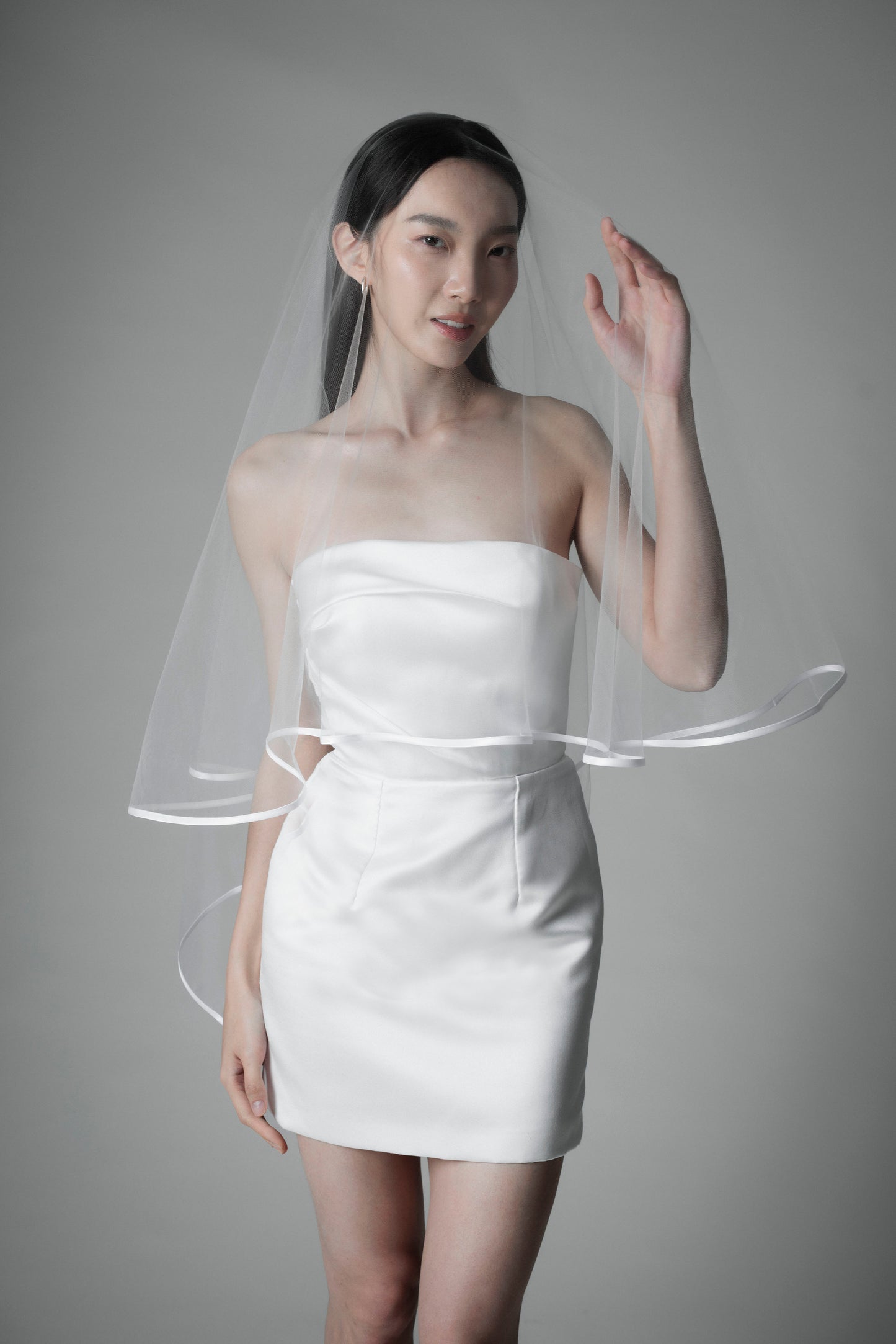 9mm Minimal Satin Trim Veil